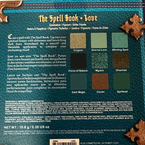 RUDE The Spell Book Eyeshadow Palette - Lust and Love - Picture 2 of 6